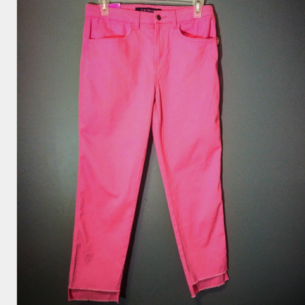 French Toast Skinny Jeans, Medium Pink, Size 16